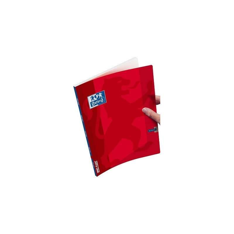 CAHIER OXFORD PIQUE 17*22 SEYES ROUGE