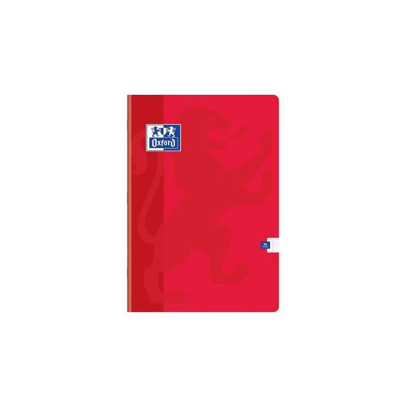 CAHIER OXFORD PIQUE 17*22 SEYES ROUGE