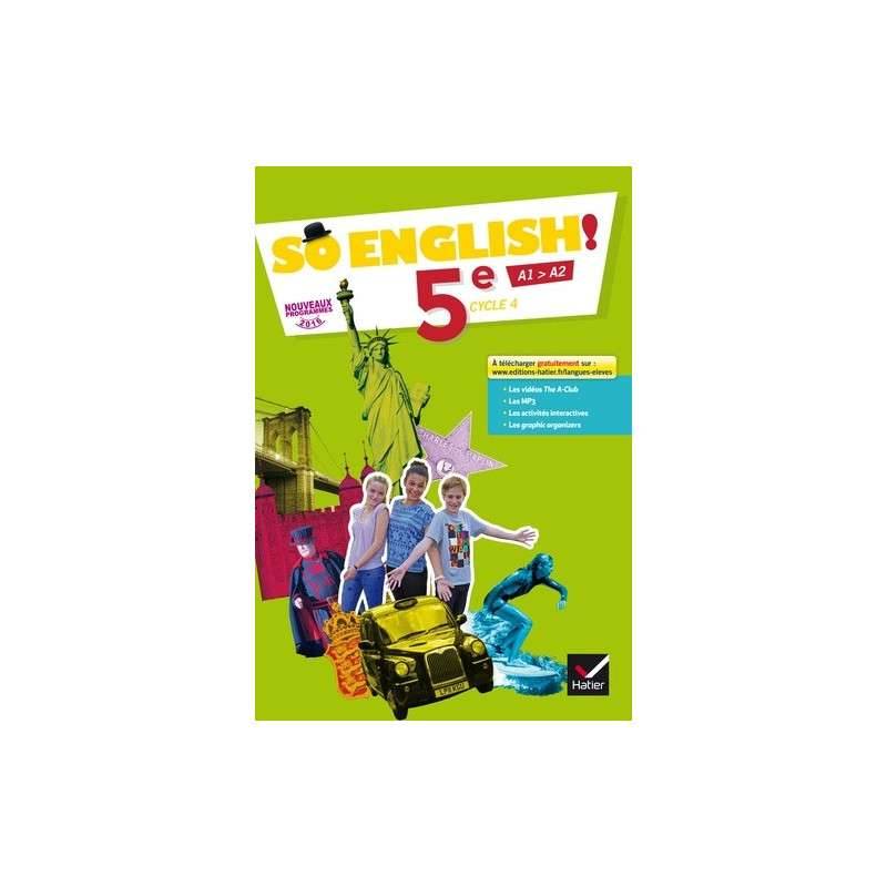 E For English 5e Manuel Numérique Anglais 5e Cycle 4 So English! - Librairie de France