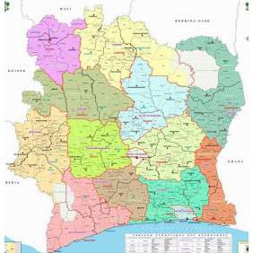 CARTE COTE D'IVOIRE