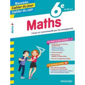 Cahier du jour/cahier du soir Maths 6e + mémento - Grand Format Edition 2019