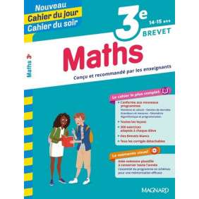 Cahier du jour/Cahier du soir Maths 3e + mémento - Grand Format Edition 2019