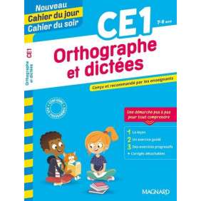 Cahier du jour/Cahier du soir Orthographe et dictées CE1 - Grand Format Edition 2020