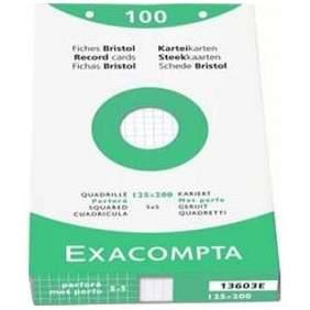 FICHE BRISTOL BLANC TRAVERS 125*200 ETUI 100