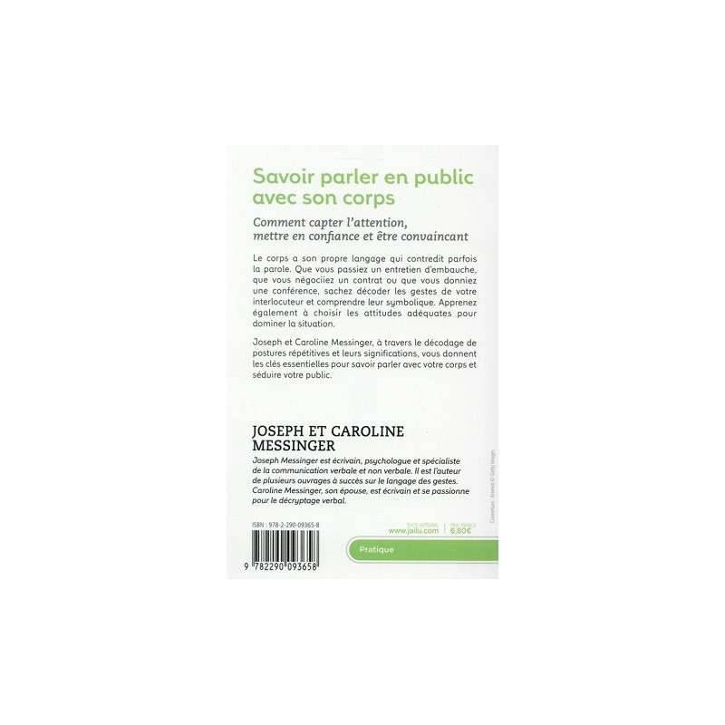 SAVOIR PARLER EN PUBLIC AVEC SON CORPS