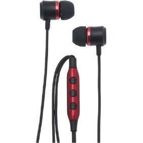 ECOUTEURS INTRA-AURICULAIRES AVEC MICRO ET VOLUME NOIR METAL