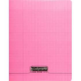 CAHIER PIQUE 17*22 ROSE 96P SEYES 8000 POLYPRO
