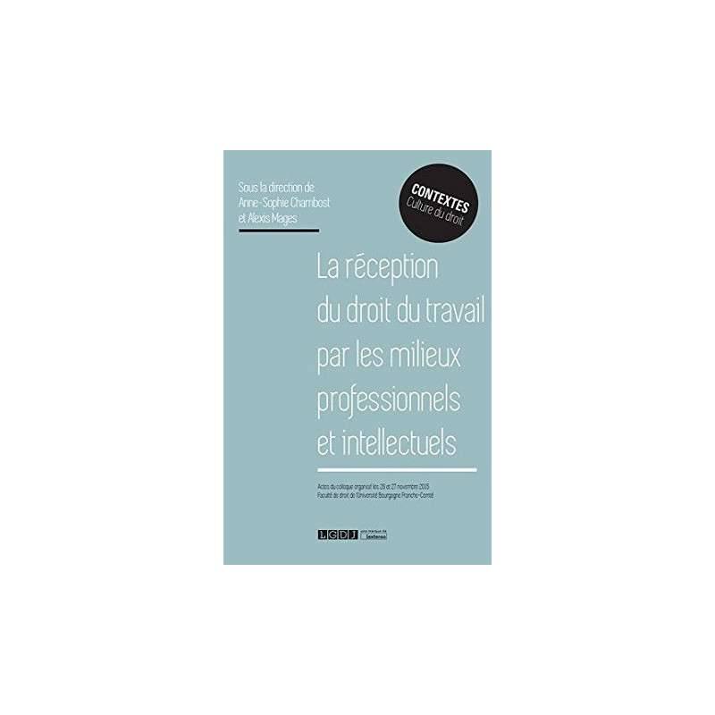 LA RECEPTION DU DROIT DU TRAVAIL PAR LES MILIEUX PROFESSIONNELS ET INTELLECTUELS LA RECEPTION DU DROIT DU TRAVAIL PAR LES MILIEUX PROFESSIONNELS ET INTELLECTUELS