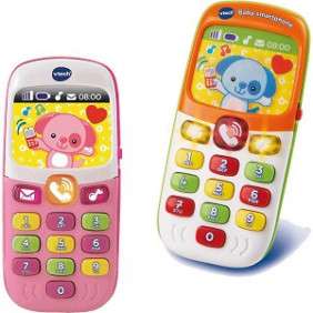 BABY SMARTPHONE BILINGUE BLANC OU ROSE - AGE 6-36 MOIS