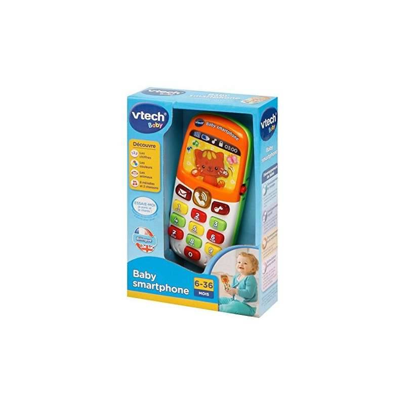 BABY SMARTPHONE BILINGUE BLANC OU ROSE - AGE 6-36 MOIS