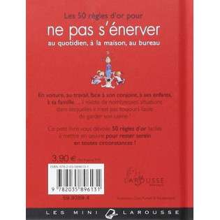 LES 50 REGLES D'OR POUR NE PAS S'ENERVER | Libraire de France