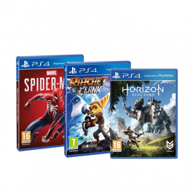 3 jeux PS4 ( Horizon + Ratchet clank + Spiderman )