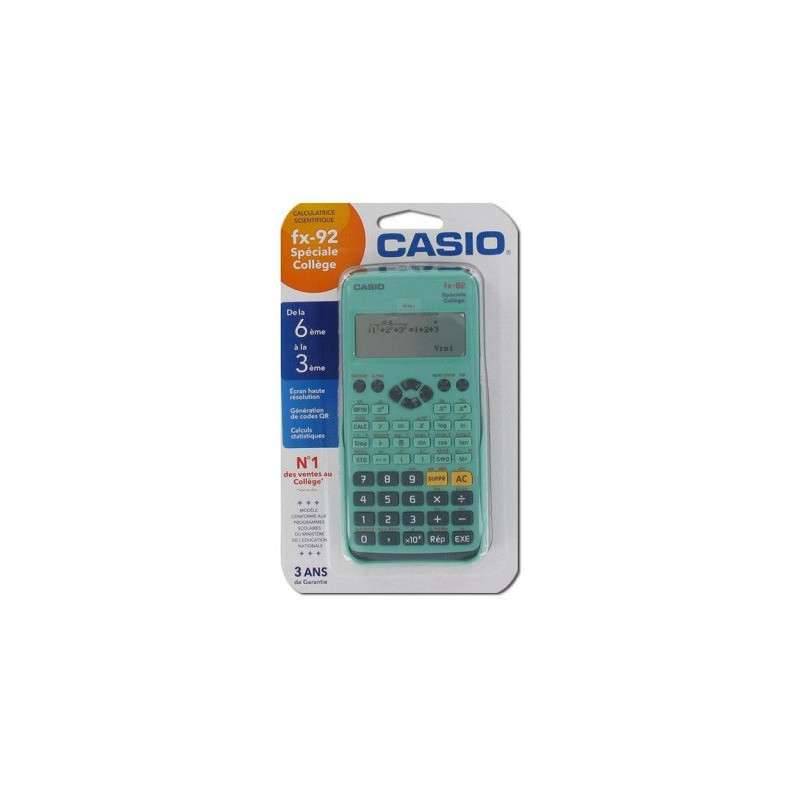 CASIO FX-92 + CALCULATRICE SCIENTIFIQUE +SPECIAL COLLEGE