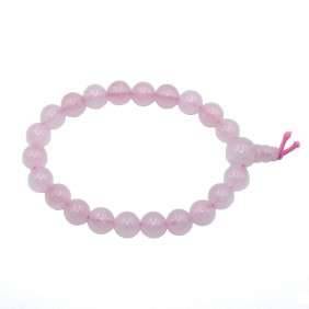 Bracelet Mala en Quartz Rose