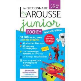 DICTIONNAIRE LAROUSSE JUNIOR POCHE PLUS , 7-11 ANS, CE-CM