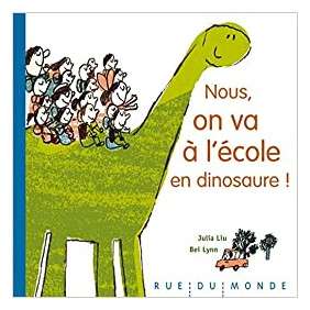 Nous on va à l'école en dinosaure
