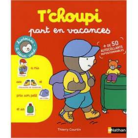 Autocollants : T'choupi part en vacances - Dès 3 ans