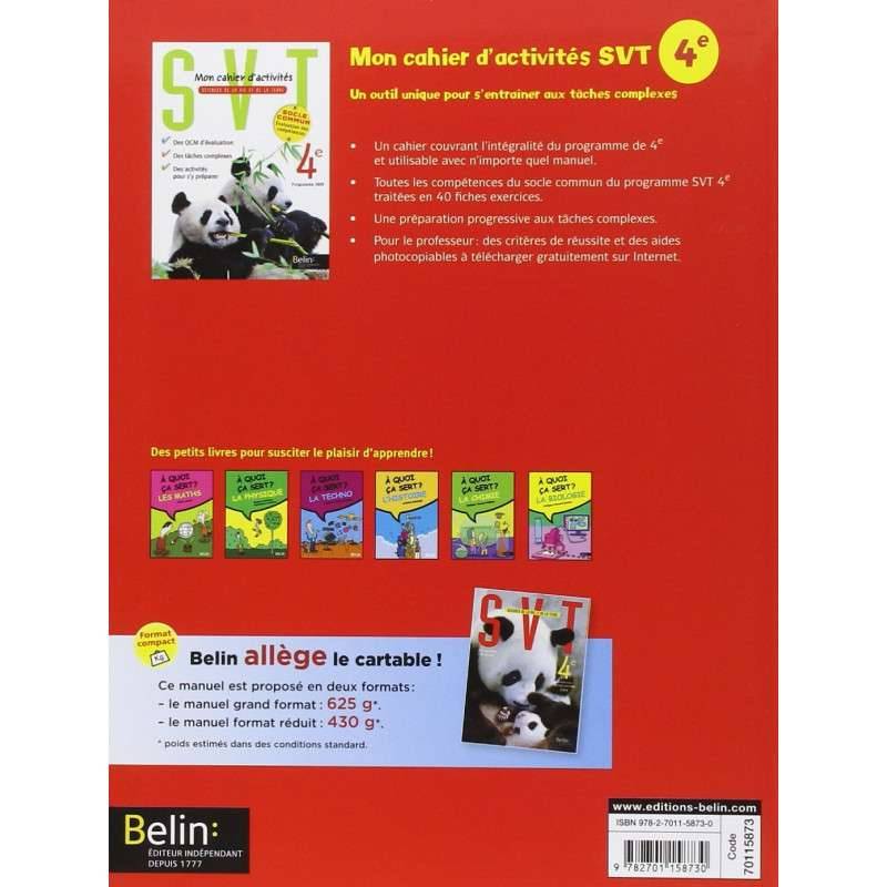 Sciences de la Vie et de la Terre 4e - Programme 2009