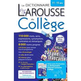 Le dictionnaire Larousse du Collège bimédia - Avec 1 carte d'activation du Dictionnaire Internet Larousse Collège