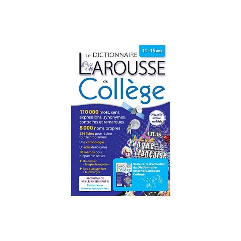 Le dictionnaire Larousse du Collège bimédia - Avec 1 carte d'activation du Dictionnaire Internet Larousse Collège