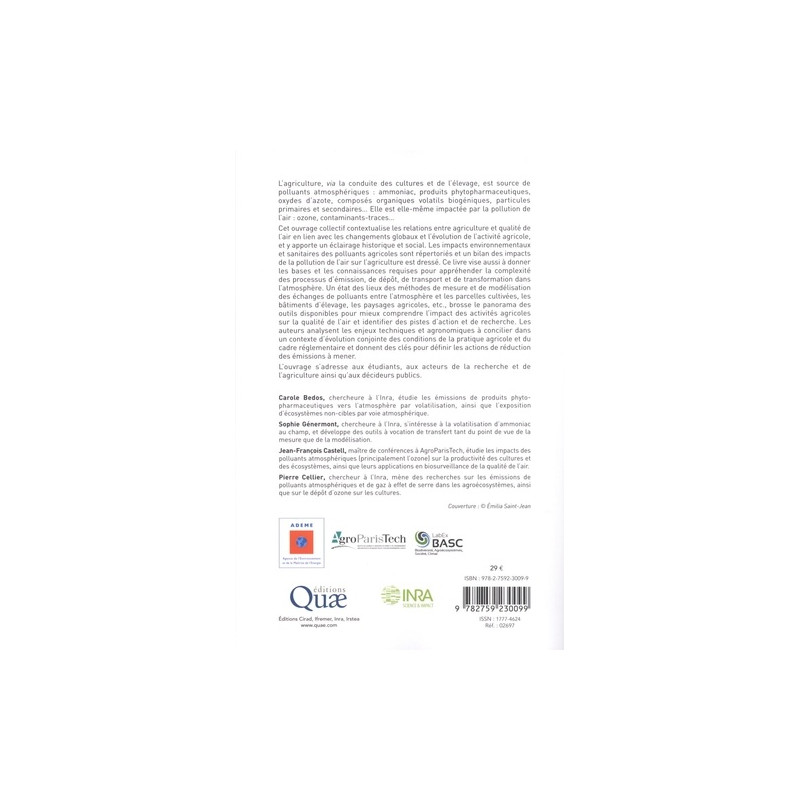 Agriculture et qualité de l'air - Comprendre, évaluer, agir
