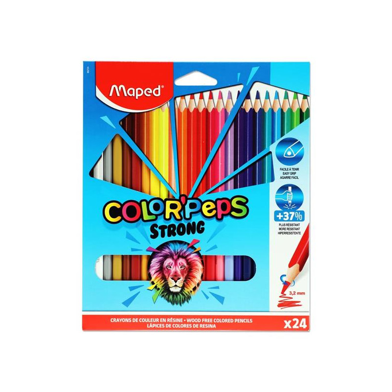 MAPED Pochette 24 crayons de couleur COLORPEP'S