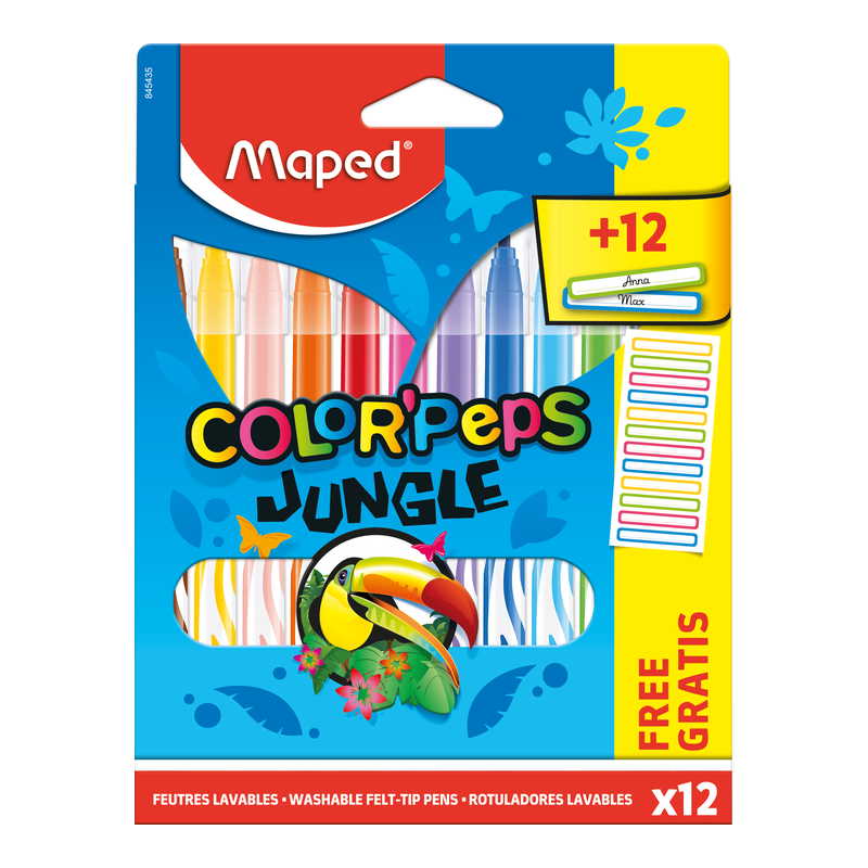 Maped Colorpeps Feutres Jungle Lot de 12 | Pen Store Maped Colorpeps Feutres Jungle Lot de 12 | Pen Store