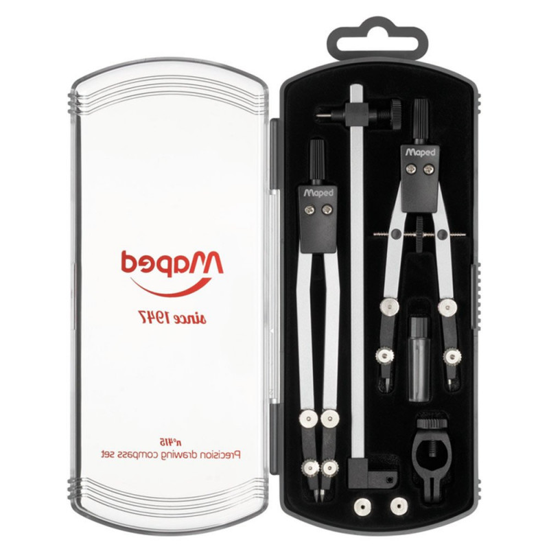 Coffret 2 compas technique et balustre MAPED 5 pièces