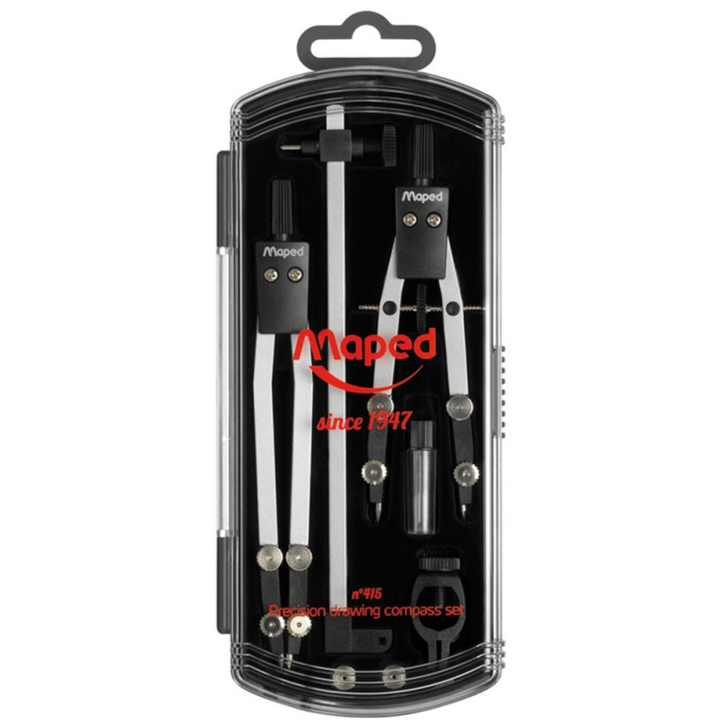 Coffret 2 compas technique et balustre MAPED 5 pièces