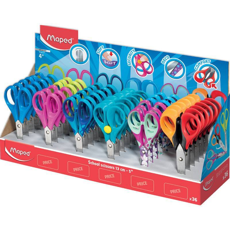 Maped Présentoir ciseaux, rond, longueur: 130 mm, 36 pièces (897716)