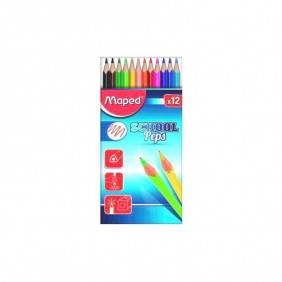 CRAYONS DE COULEURS **ETUI DE 12**SCHOOL'PEPS