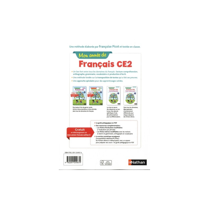 Mon année de français CE2 Ed 2019 - Grand Format