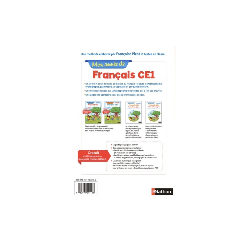 Mon année de français CE1 - Guide pédagogique Ed 2019