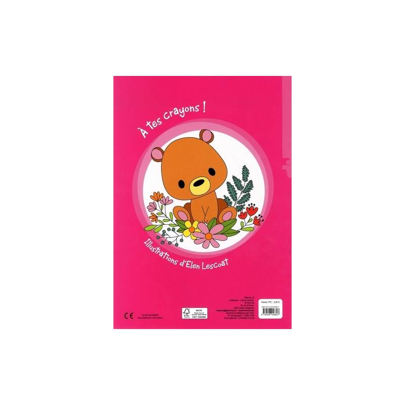 J'aime colorier Petite fille et renards