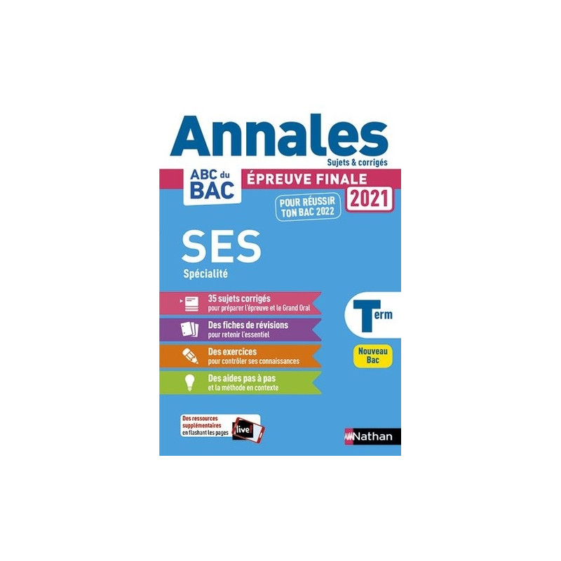 SES Terminale - Sujets et corrigés