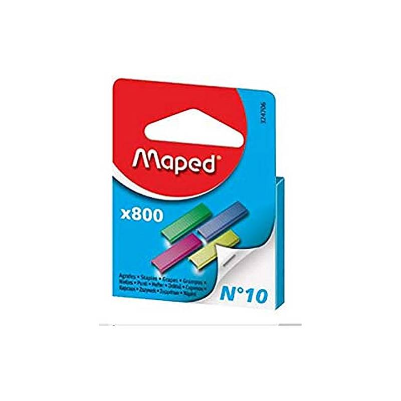 Maped Lot de 800 agrafes pour agrafeuse Colorati N 10 en SC