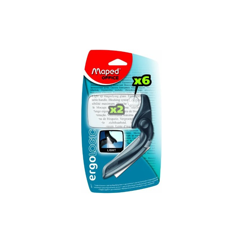 Loupe rectangulaire sans cadre avec éclairage Maped