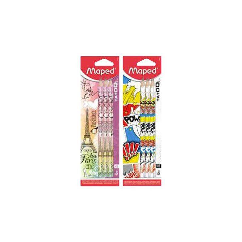 Crayons Graphite TATOO TEENS HB x6