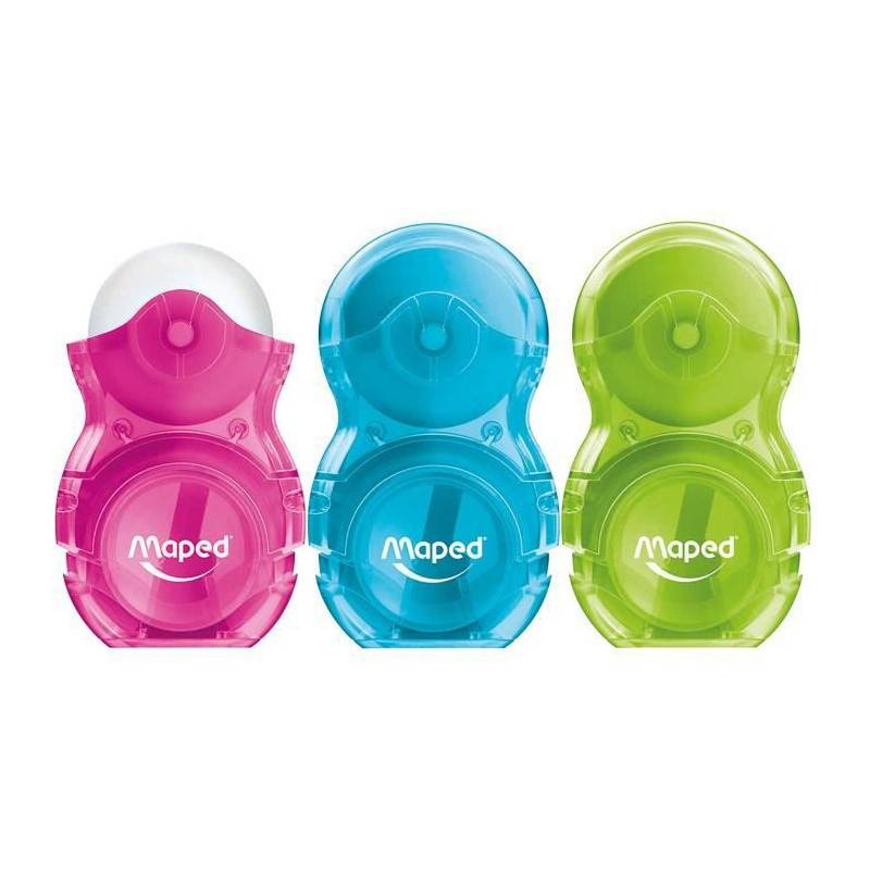Maped Loopy Translucide gomme et taille-crayon avec recharge