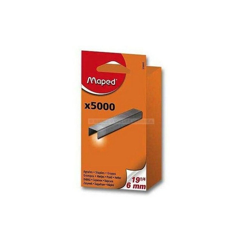 Maped agrafes 19 1/4, boîte avec 5000 agrafes