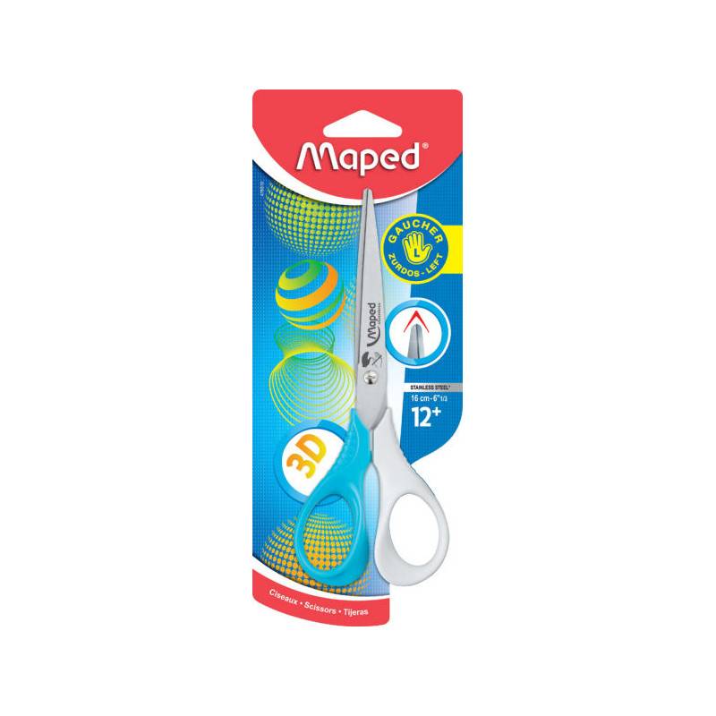 Maped Ciseaux scolaires Shape, pointu, longueur: 16 cm - Disponible en 3 couleurs