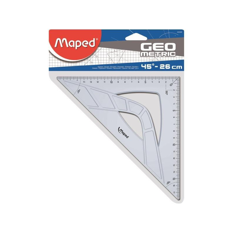 Équerre 45° – MAPED – Hypoténuse 26 cm