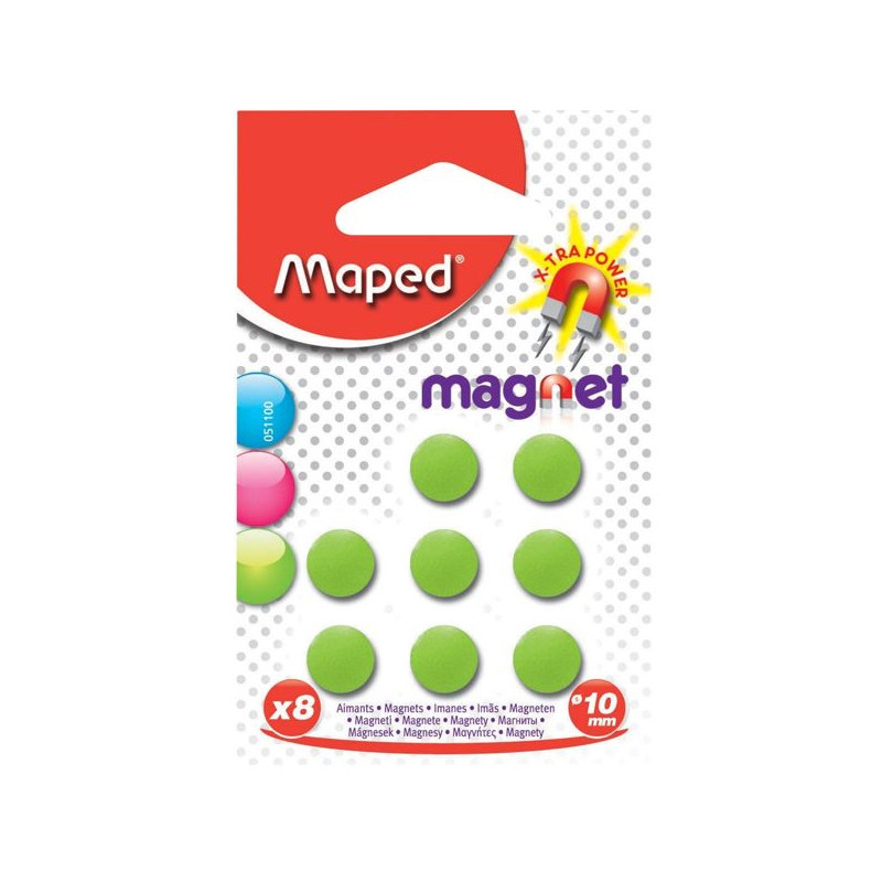 Maped Aimants Diamètre 10 Mm, 8 blister