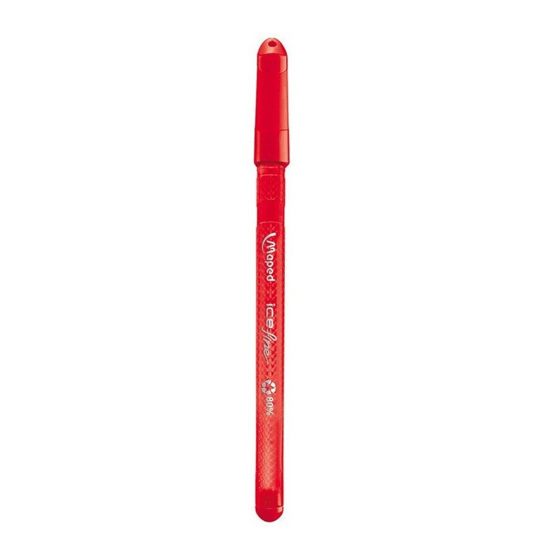 Stylo à Bille Maped Cap Green Ice - Couleur Rouge