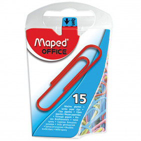Maped Trombones Attache-Lettres Géantes Couleurs Assorties, 15 Pièces