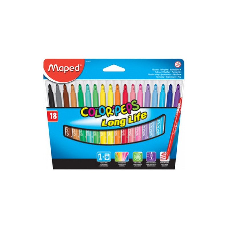 Maped Feutre COLOR'PEPS - étui 18