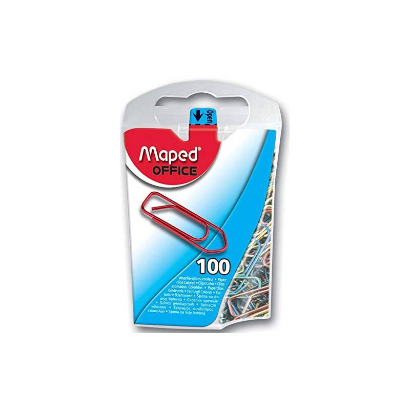 Maped 100 clips, couleurs assorties 321011
