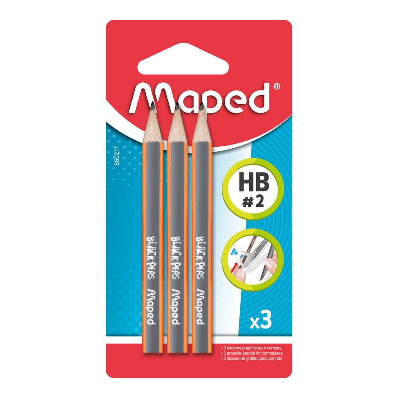Mini Crayons Compas Maped 850211 3 pièces