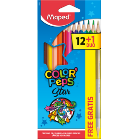 Crayons De Couleur Color'peps X12 + 1 Crayon Duo