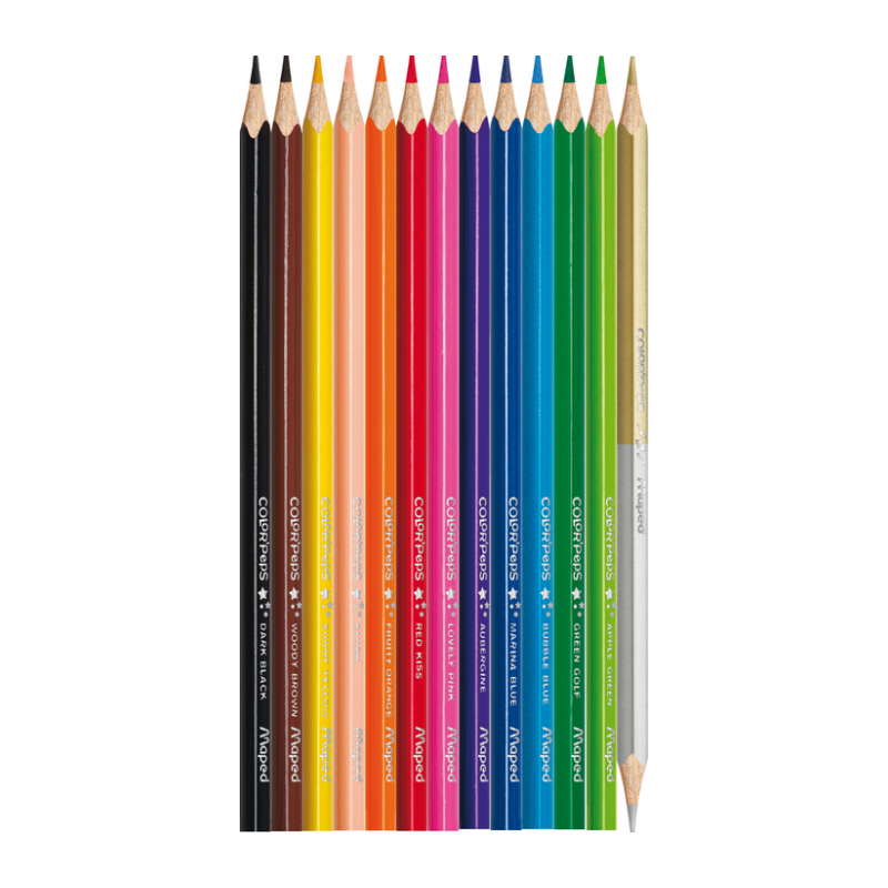 Crayons De Couleur Color'peps X12 + 1 Crayon Duo